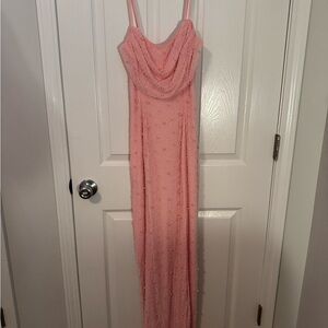 Windsor Strapless Pink Beaded Dress